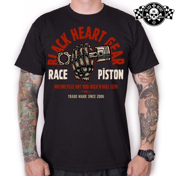 Moto oblečení - Tričko pánské BLACK HEART Race Piston