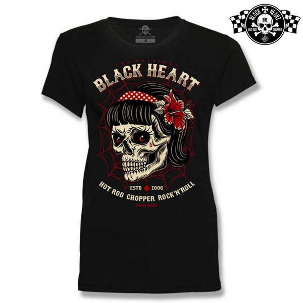 Moto oblečení - Tričko dámské BLACK HEART Sarina