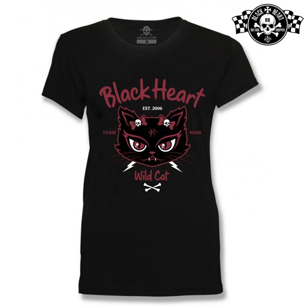 Moto oblečení - Tričko dámské BLACK HEART Wild Cat