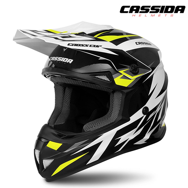 Moto oblečení - Helma CASSIDA CROSS CUP TWO bílá/žlutá/černá