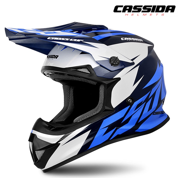 Moto oblečení - Helma CASSIDA CROSS CUP TWO modrá/bílá