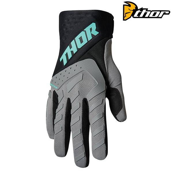 Motokros oblečení - Rukavice THOR SPECTRUM GRAY/BLACK/MINT