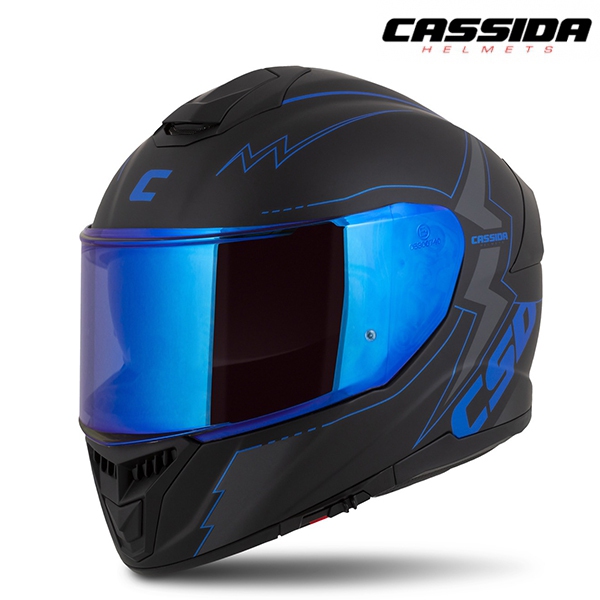 Moto oblečení - Helma CASSIDA INTEGRAL GT 2.1 FLASH černá/modrá/šedá