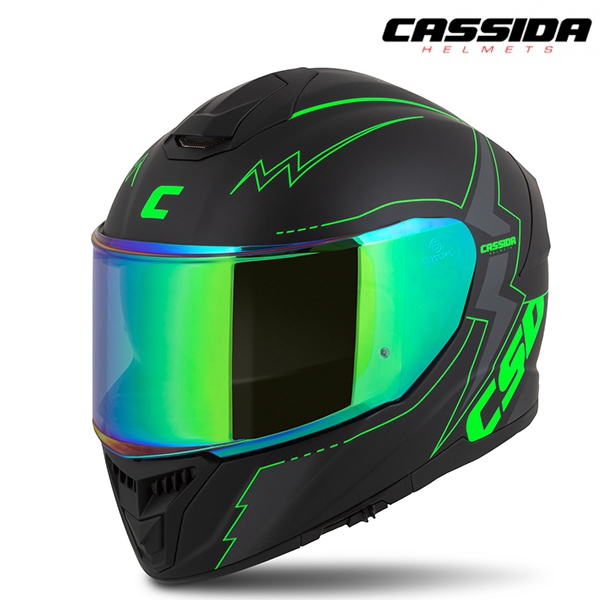 Moto oblečení - Helma CASSIDA INTEGRAL GT 2.1 FLASH černá/zelená/šedá