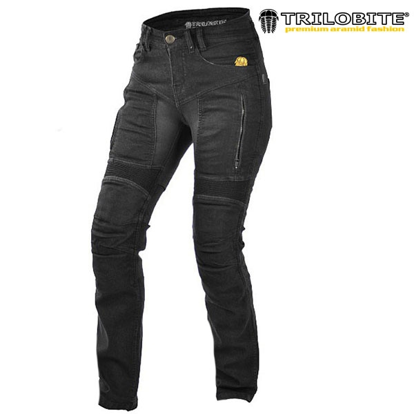 Moto oblečení - Kalhoty TRILOBITE 661 PARADO BLACK SLIM dámské