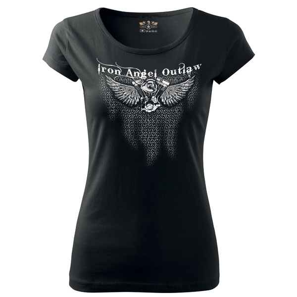 Moto oblečení - Tričko dámské krátký rukáv - Iron Angel Outlaw