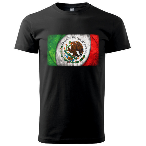 Moto oblečení - Tričko pánské krátký rukáv - Bandera de Mexico