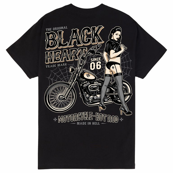 Moto oblečení - Tričko pánské BLACK HEART Chopper Pussy