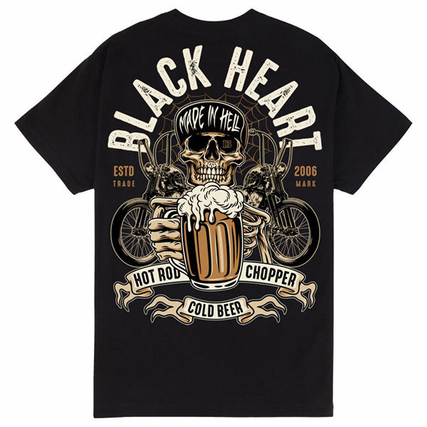 Moto oblečení - Tričko pánské BLACK HEART Beer Biker