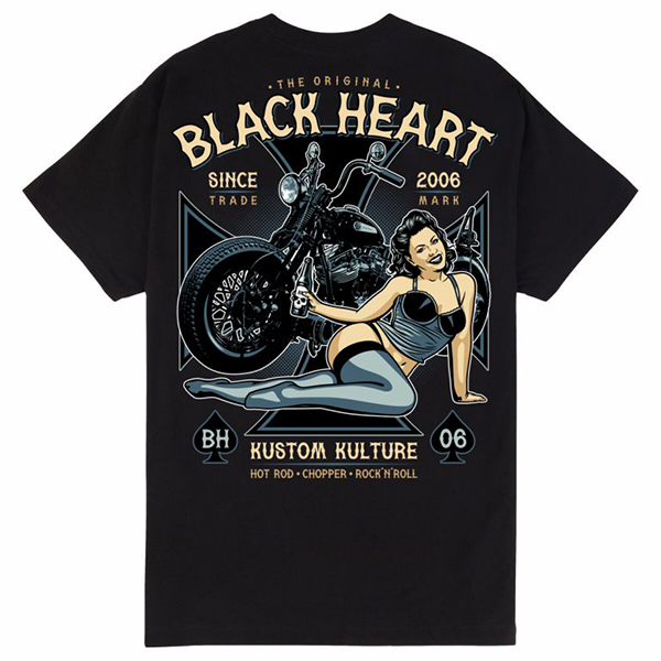 Moto oblečení - Tričko pánské BLACK HEART Ava
