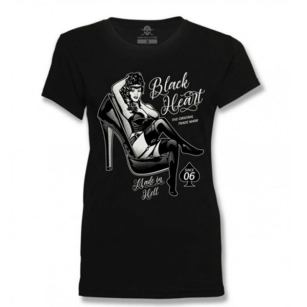 Moto oblečení - Tričko dámské BLACK HEART Fetish