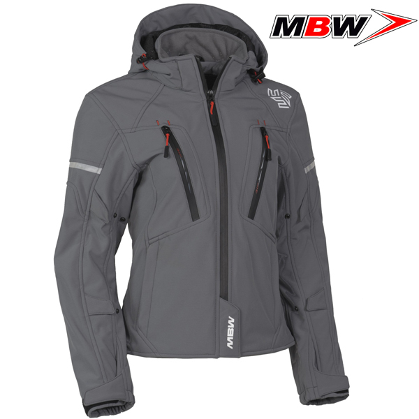 Moto oblečení - Bunda MBW HANA SOFTSHELL LADY JACKET GREY