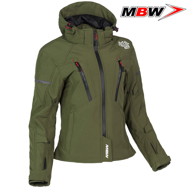 Moto oblečení - Bunda MBW HANA SOFTSHELL LADY JACKET OLIVE GREEN