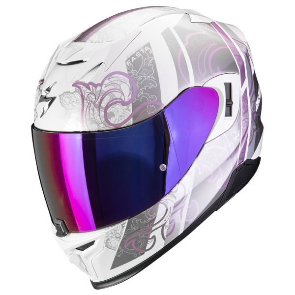 Moto oblečení - Helma SCORPION EXO-520 EVO AIR FASTA bílo/fialová
