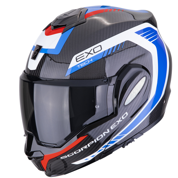 Moto oblečení - Helma SCORPION EXO-TECH EVO CARBON COSY černo/modro/červená
