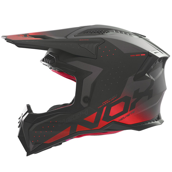 Moto oblečení - Helma NOX N634 černá matná/červená