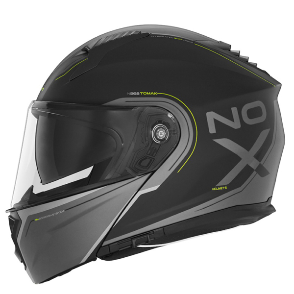 Moto oblečení - Helma NOX N968 TOMAK černá matná/neon žlutá