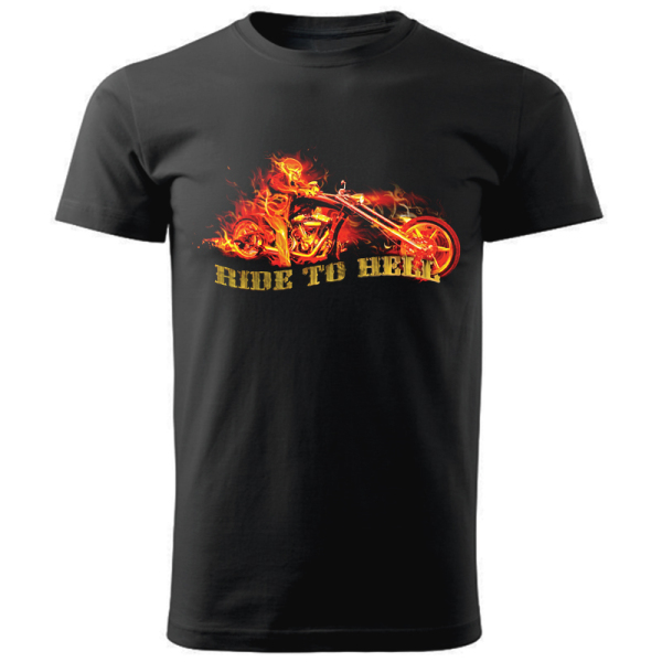 Moto oblečení - Tričko pánské krátký rukáv - Ride to Hell