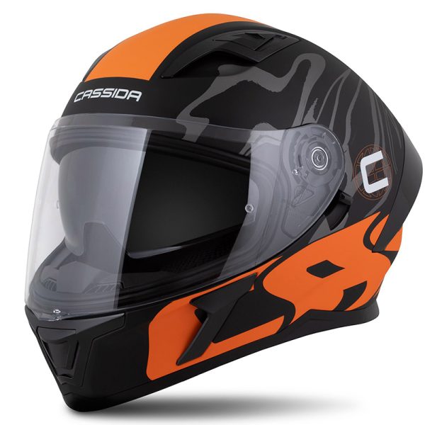 Moto oblečení - Helma CASSIDA ORBIT MULTIVERS černá matná/oranžová/šedá