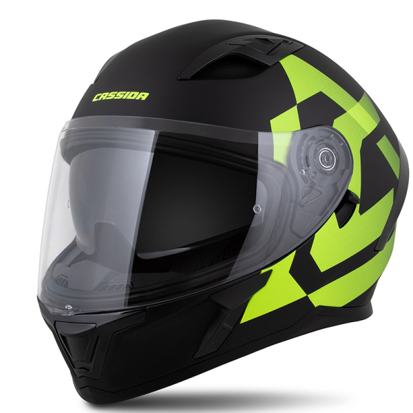 Moto oblečení - Helma CASSIDA ORBIT GRIND černá matná/žlutá fluo
