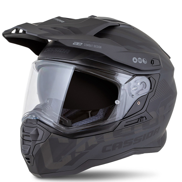 Moto oblečení - Helma CASSIDA ROAD RUNNER TECHNIX černá matná/šedá