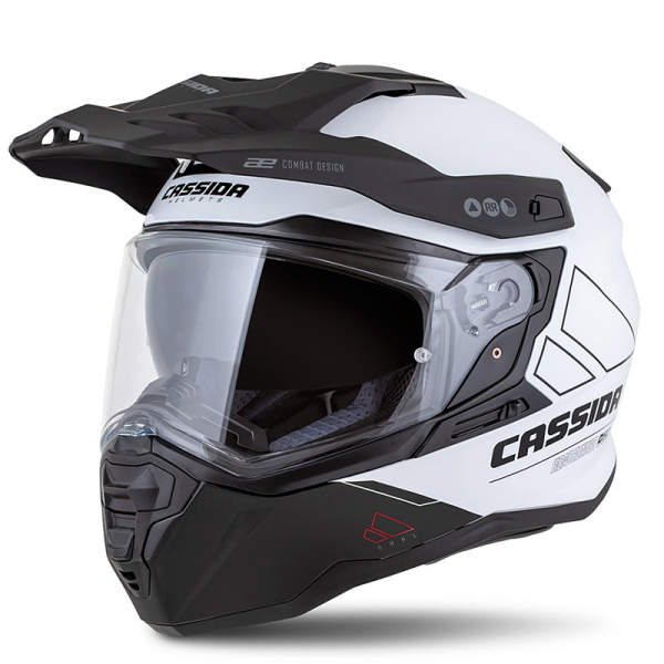 Moto oblečení - Helma CASSIDA ROAD RUNNER DUAL bílá/černá
