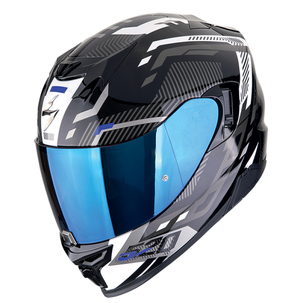 Moto oblečení - Helma SCORPION EXO-520 EVO AIR RANKA černo/bílo/modrá
