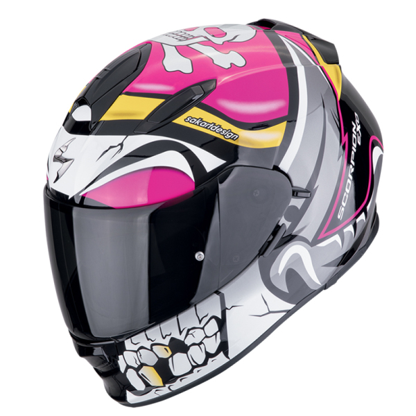 Moto oblečení - Helma SCORPION EXO-491 PIRATE růžová