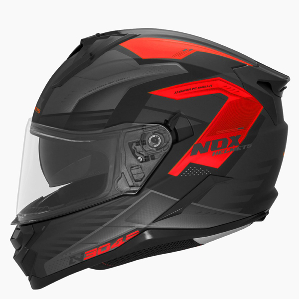 Moto oblečení - Helma NOX N304S CARVER černá matná/červená