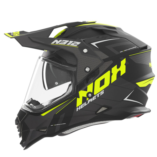 Moto oblečení - Helma NOX N312 VAPOR černá matná/žlutá