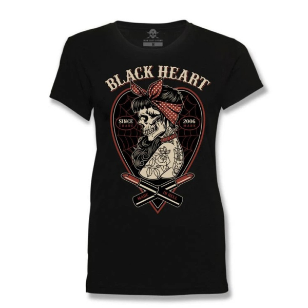 Moto oblečení - Tričko dámské BLACK HEART Leny