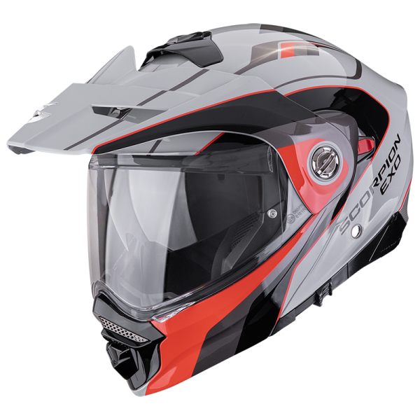 Moto oblečení - Helma SCORPION ADX-2 KAMPS šedo/červená