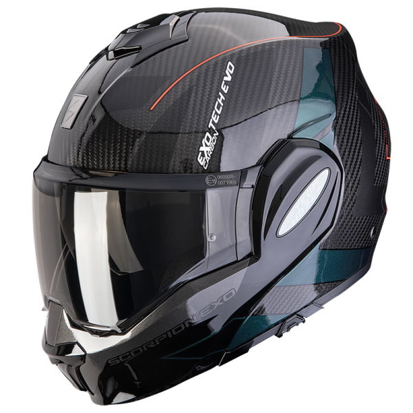 Moto oblečení - Helma SCORPION EXO-TECH EVO CARBON CAD černo/zelená