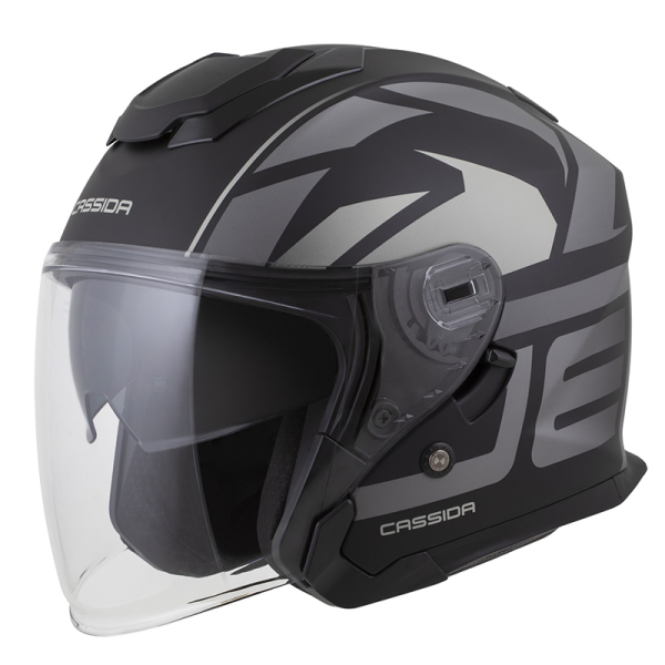 Moto oblečení - Helma CASSIDA JET TECH 2.0 ROTO černá matná/šedá/bílá