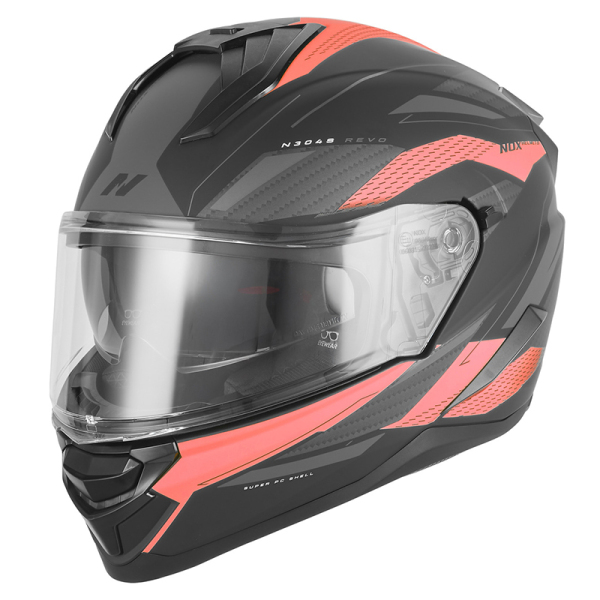 Moto oblečení - Helma NOX N304-S REVO černá matná/červená