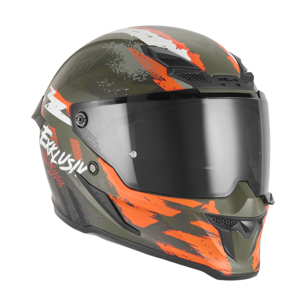 Moto oblečení - Helma NOX GOLIATH CUT´D khaki matná/oranžová