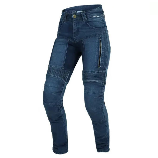 Moto oblečení - Kalhoty TRILOBITE PARADO DOUBLELAYER AAAA BLUE SLIM dámské