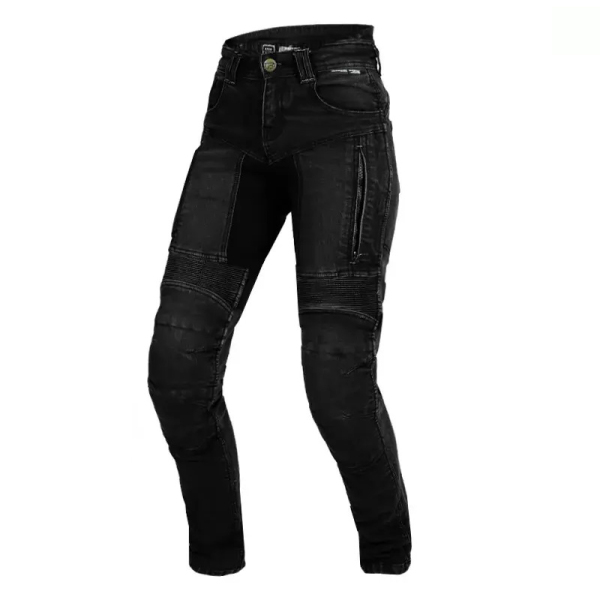 Moto oblečení - Kalhoty TRILOBITE PARADO DOUBLELAYER AAAA BLACK SLIM dámské