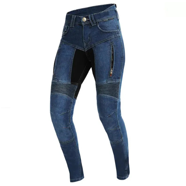 Moto oblečení - Kalhoty TRILOBITE PARADO DOUBLELAYER AAA BLUE SKINNY dámské
