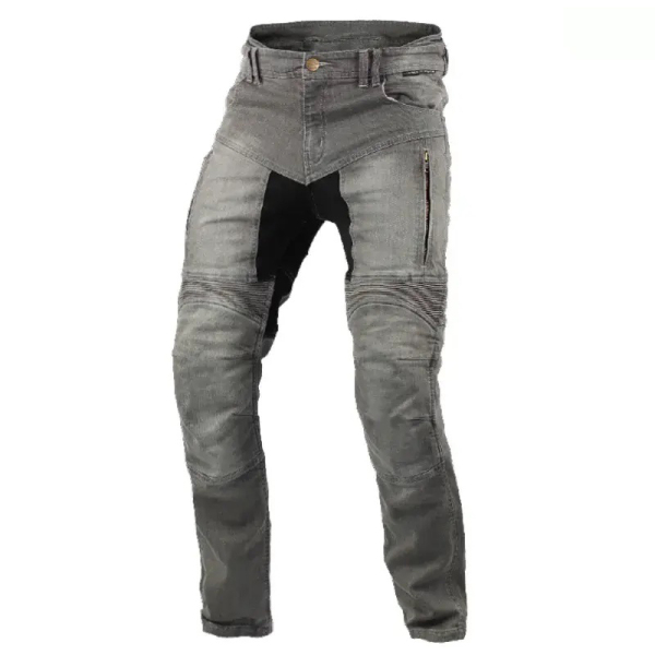 Moto oblečení - Kalhoty TRILOBITE PARADO DOUBLELAYER AAA LIGHT GREY SLIM