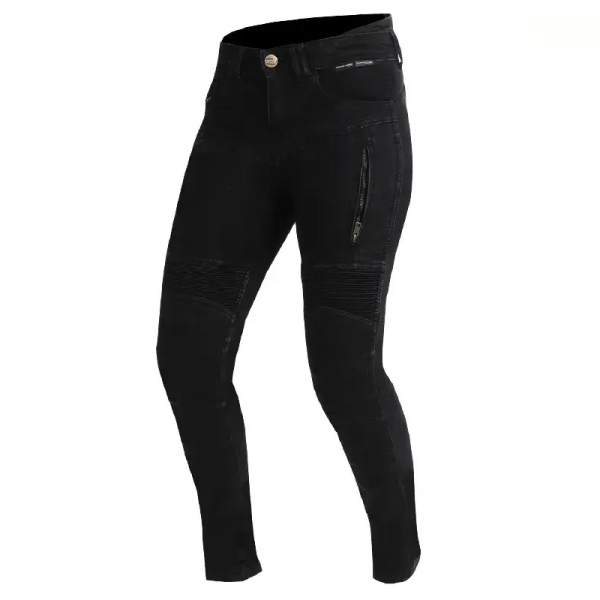 Moto oblečení - Kalhoty TRILOBITE PARADO DOUBLELAYER AAA BLACK SKINNY dámské