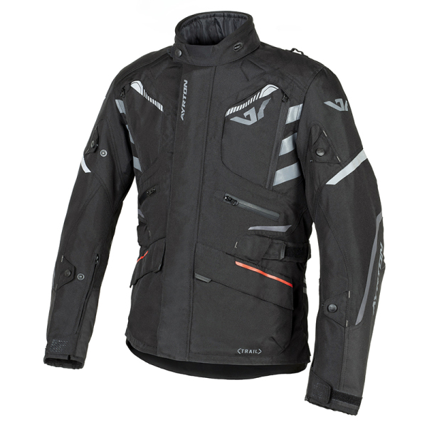 Moto oblečení - Bunda AYRTON TRAIL černá/šedá/červená