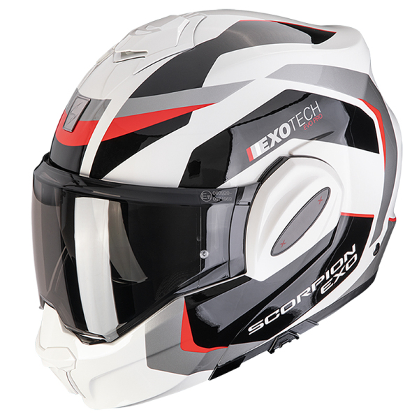 Moto oblečení - Helma SCORPION EXO-TECH EVO PRO ACUTI šedo/černo/červená