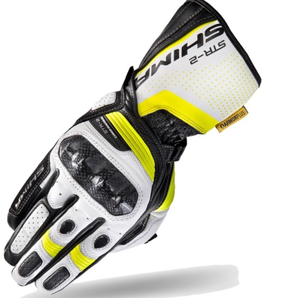 Moto oblečení - Rukavice SHIMA STR-2 černo-bílo-fluo žluté