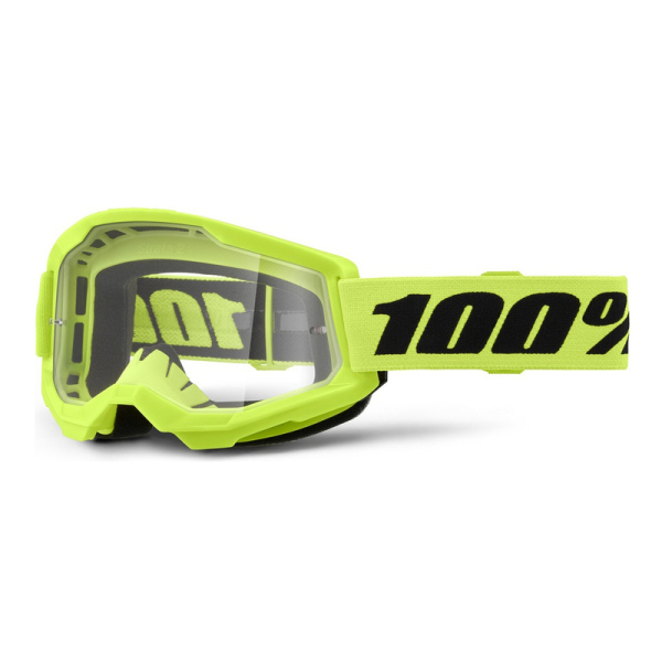 Dětské oblečení - Dětské brýle 100% STRATA 2 neon žluté, čiré plexi