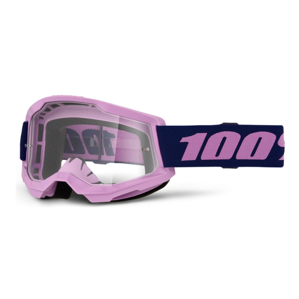 Motokros oblečení - Brýle 100% STRATA 2 NEW fialové, čiré plexi