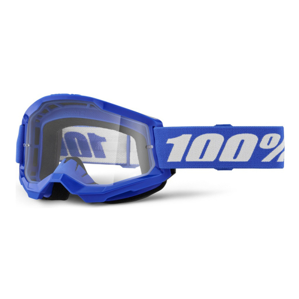 Motokros oblečení - Brýle 100% STRATA 2 NEW modré, čiré plexi