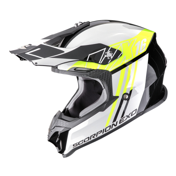 Moto oblečení - Helma SCORPION VX-16 EVO AIR LIGNES černo/fluo žlutá