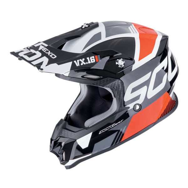 Moto oblečení - Helma SCORPION VX-16 EVO AIR ANALOG černo/červená