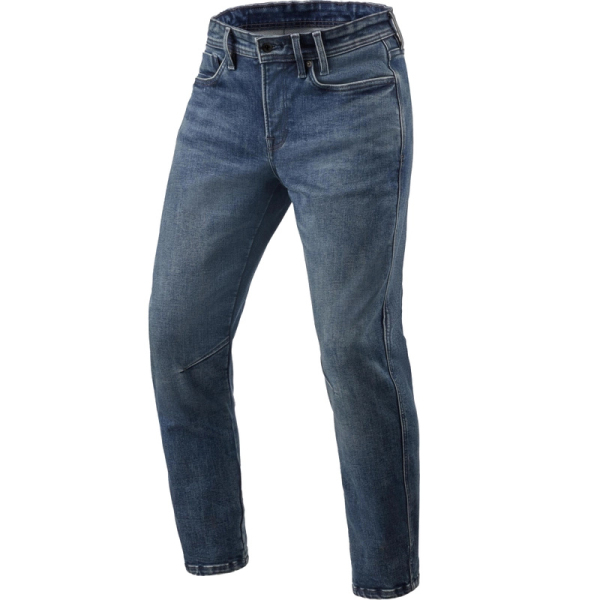 Moto oblečení - Kalhoty REVIT DETROIT 3 TAPERED seprané tmavě modré